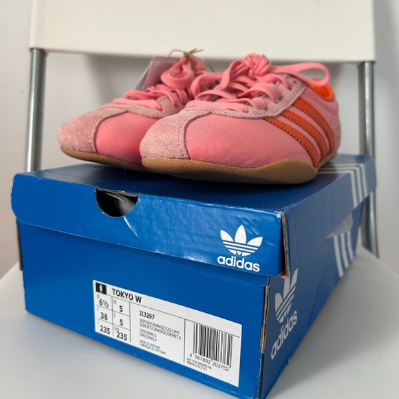 Adidas Originals Tokyo Women’s Sneakers Pink Orange Gold Size 6.5 New With Box - Picture 5 of 14